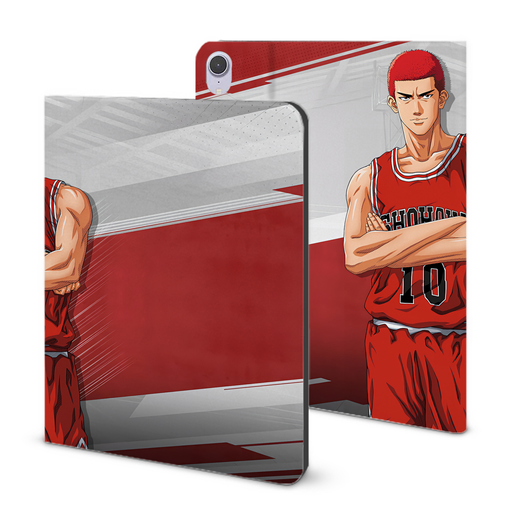 （画像用） SLAM DUNK／スラムダンク IPad ケース ブック型 PUレザー TPU 耐衝撃 軽量 薄型 ペン収納なし 全面保護 IPad 各モデル対応